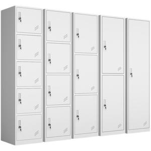 Armario de Acero de Una Puerta para el Hogar <span class=keywords><strong>con</strong></span> Múltiples Niveles, Armario de Almacenamiento Simple <span class=keywords><strong>con</strong></span> Cerradura, Fácil de Usar en el Gimnasio o <span class=keywords><strong>Baño</strong></span> - Product Image 6