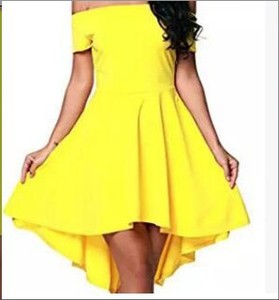 Europa y América 2026 Nuevo Vestido Corto de Mujer con Hombro Descubierto y Manga Corta, Estilo Swing, de <span class=keywords><strong>Gran</strong></span> Vuelo - Product Image 6