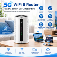 Router Kartu SIM 5G Rumah Tangga Smart MTK7981B AX3000 5G NR WiFi6 MESH Networking Gigabit Port VPN Router Nirkabel 5G