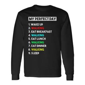 Maglietta a maniche lunghe My Perfect Walking Day con design per amanti del camminare - Product Image 1
