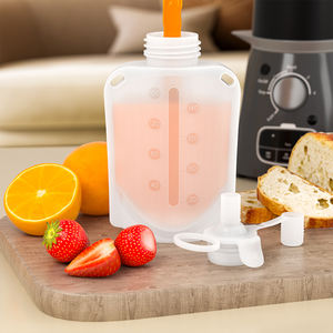 BHD sans BPA réutilisable étanche réutilisable pochette de nourriture pour bébé 160ml Silicone <span class=keywords><strong>lait</strong></span> <span class=keywords><strong>maternel</strong></span> refroidisseur pochette sac de rangement pour bébés - Product Image 5