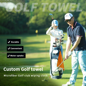 Serviette de golf gaufrée en microfibre rectangle magnétique vierge avec broderie personnalisée personnalisée - Product Image 3