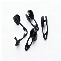 Clips de Plástico Negro para Cordones Elásticos, Cierres Ligeros para Cordones de Bolsas y Prendas