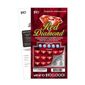 Theme Design Lottery <b>Scratch</b> Card Black Core Paper <b>Scratch</b>-Off Area Digital Printing <b>Scratch</b> Lottery Ticket - Product Image 1