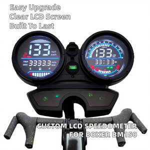 Nuevo Panel de Pantalla Digital LCD Personalizado YUEBO, Velocímetro para Motocicleta de 12V 0-140km/h, Tablero de Instrumentos para Moto <span class=keywords><strong>Bajaj</strong></span> <span class=keywords><strong>Boxer</strong></span> BM <span class=keywords><strong>150</strong></span> Negro - Product Image 2