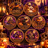 Pièce de monnaie artisanale en cuivre pur 999 de 1 oz, motif citrouille d'Halloween, impression UV 3D en relief, objet de collection, souvenir commémoratif, cadeau