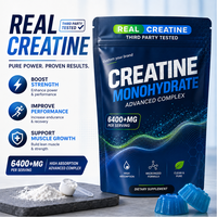 Gummies de Créatine Monohydrate Pré-Entraînement pour Adultes OEM, Véganes, Sans Sucre, Saveur Framboise Bleue, Riches en Protéines, Personnalisables