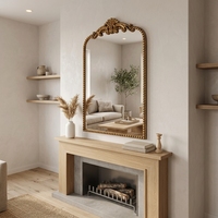 Miroir mural décoratif en métal pour intérieur, accent de décoration pour la maison, 60,96*4,45*99,06CM, miroir mural vintage doré en métal