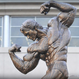 Estatua de Bronce de Hombre Desnudo Musculoso, Decoración de Jardín, Estilo Gimnasio, Réplica de <span class=keywords><strong>Arnold</strong></span> Schwarzenegger, Tamaño Real - Product Image 3