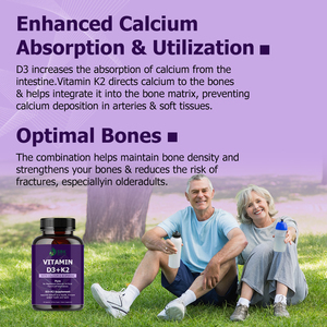 Capsules OEM ODM de Vitamine D3 K2 avec Vitamine D pour la santé des dents et des os, améliore les niveaux cardiaques et favorise la santé mentale - Product Image 6