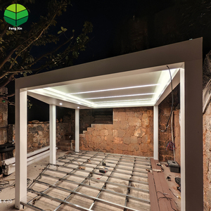 Pérgola de Aluminio de Alta Gama Utilizada para Mejorar <span class=keywords><strong>la</strong></span> Calidad de Patios y Jardines Residenciales, que Brinda Sombra Contra <span class=keywords><strong>la</strong></span> Lluvia y el Sol - Product Image 4