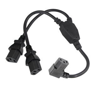 Iec 320 Plug Socket Splitter Y Cable Female Inlet Iec320 C13 to Dual C13 Connector <span class=keywords><strong>Extension</strong></span> Cordon d'alimentation pour appareil ménager - Product Image 3