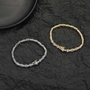 Pulsera de tenis de 5mm + 3mm con circonitas completas para hombre, pulsera de moda Tanjing, collar Lijing - Product Image 1