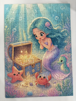 Puzzle en papier personnalisé créatif illustré de dessins animés mignons, 100 pièces, jouet éducatif pour enfants, cadeaux de Noël