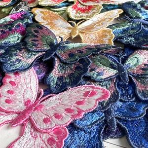 暗号化カラー蝶刺繍布ステッカー二層水溶性ポリエステル刺繍パッチ服スカート靴 - Product Image 4