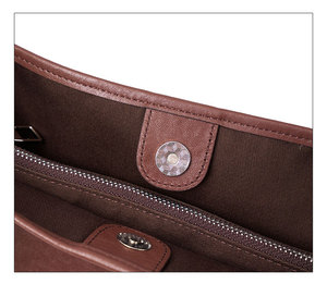 Bolso de Hombro de Cuero Genuino de Diseño para Mujer, Estilo Vintage, Bolso Cruzado Grande para Uso Diario, Primavera - Product Image 3