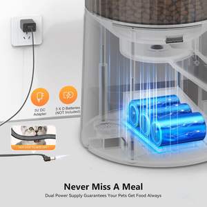 Dispensador de Comida para Gatos Temporizado de 4L, Programable de 1 a 6 Comidas para Gatos y Perros Pequeños y Medianos - Comedero Automático para Mascotas - Product Image 3
