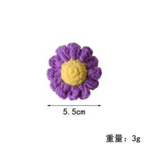 Têtes de fleurs en fil crocheté Kexiang pour DIY, pinces à cheveux, sacs, broches, fournitures artisanales - Product Image 5