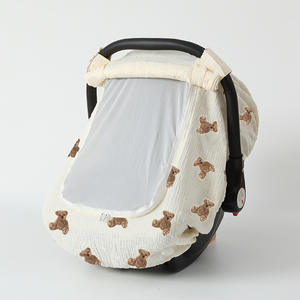 ผ้าคลุมที่นั่งในรถสำหรับเด็กทารกผ้ามัสลินผ้าฝ้ายระบายอากาศหน้าต่างผ้าตาข่ายขนาดใหญ่พิเศษรองรับได้ตามต้องการ - Product Image 2