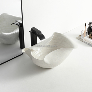 Pia de Banheiro Personalizada em Cor Marfim, Lavabo Acima da Bancada, Louça Sanitária em Cerâmica - Product Image 1