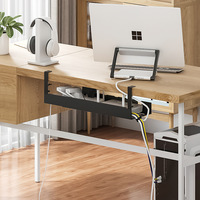 Organisateur de câbles sous bureau sans perçage en acier au carbone, support de gestion de câbles pour routeur et fixateur de prises, pour bureau, salon, cuisine