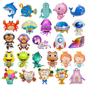 Squalo di pesce di aragosta di delfino-per le decorazioni della festa nuziale Palloncini di lamina di vita marina - Product Image 1