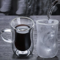 Tasse à café en verre à double paroi de conception moderne, 3 oz, pour expresso et café irlandais, vente en gros, tasses à café en verre avec poignée