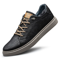 Chaussures de course pour hommes en cuir véritable, semelle en caoutchouc souple, grande taille, respirantes, antidérapantes, chaussures pour hommes toutes saisons