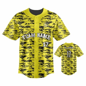 PIHA SPORTS Unisex Custom <b>Camouflage</b> Printed Design Breathable Polyester Sublimated Baseball Jersey Shirts Black Men Summer - Product Image 1