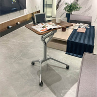 Bureau sur pied pneumatique, simple, moderne, en aluminium, siège de lit, pour ordinateur portable