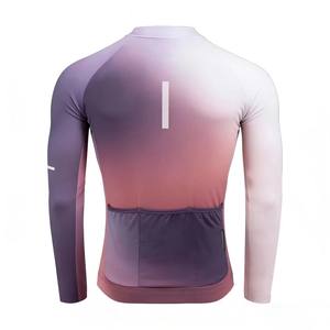 Maillot de cyclisme Zede de haute qualité à manches longues, léger, respirant, coupe-vent, unisexe, séchage rapide, fermeture éclair intégrale pour événements de cyclisme sur route - Product Image 2