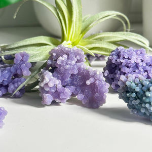 All'ingrosso naturale viola di cristallo di agata di uva alla rinfusa <span class=keywords><strong>grezza</strong></span> <span class=keywords><strong>pietra</strong></span> <span class=keywords><strong>grezza</strong></span> per scopo decorativo di guarigione per la decorazione domestica - Product Image 2