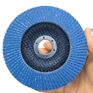Disque à lamelles en zircone bleue 115/22 mm, haute dureté, coupe plus rapidement, dure plus longtemps, disques à lamelles standard A/O, métal, OEM personnalisable - Product Image 1