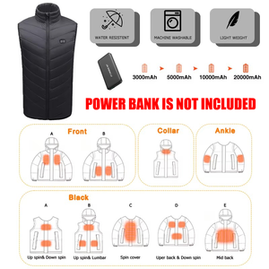 Hot Selling USB Heating <strong>Gilet</strong> 9 Zones Adjustable Light Weight Winter Heated Vest for Men - Product Image 2