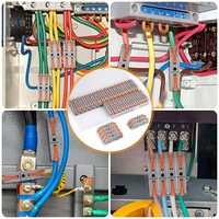 Connecteurs de câble à levier rapide OEM et ODM avec logo personnalisé Borne d'épissure en cuivre rectangulaire pour connexion de fil