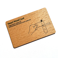 Carte en bois personnalisée RFID NFC MIFARE DESFire EV3 2K, carte-clé d'hôtel en bambou