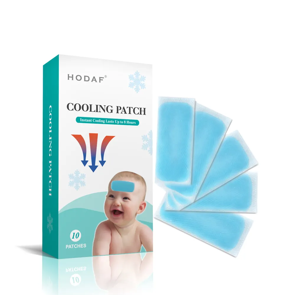 Spot Stock Cooling Patch Hidrogel Baby Cool Fever Patch Adulto Tiras De Refrigeração Febre Gel Pads