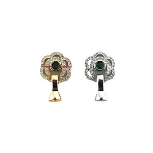 Colgante con incrustaciones de circonita en forma de flor para la fabricación de collares 527856 - Product Image 5