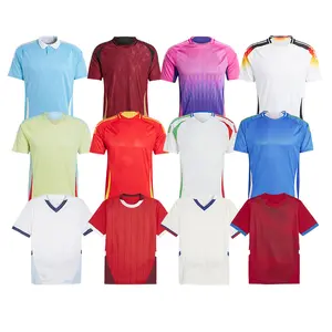 England Euro Shirt Wholesale New Design Sublimation Breathable Polyester Retro Plain Club Custom Soccer Jersey 2024