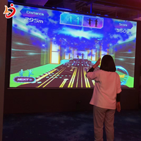 Jeux de projection murale multimédia interactifs numériques immersifs personnalisés LJ avec capteur de mouvement, projecteur et machine de pose somatosensorielle