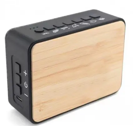 Neue Promo Gadeget ECO Bambus White Noise Sound Maschine Bluetooth-Lautsprecher für Baby Asleep Ralxing Sleep Tragbare Lautsprecher