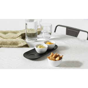 Set di 3 ciotole in ceramica nera per servire, per uso in cucina - Product Image 2
