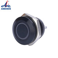 Saklar Tombol Tekan Pemilih Sesaat Berlampu 12mm, Saklar On-Off