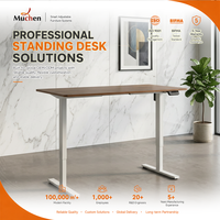Bureau debout électrique ergonomique en acier à moteur unique, OEM/ODM, capacité de charge 70 kg, hauteur réglable jusqu'à 1150 mm, vente en gros