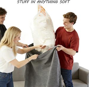 Gifts Excluding Fillers 5ft 6ft 7ft Lazy <b>Bean</b> <b>Bag</b> Sofa Chair Factory Direct Fur-Style Asian Design Fabric Bed Seat - Product Image 3