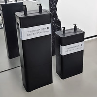 Nouvelle table de travail en cuir tendance pour salons de coiffure et instituts de beauté, avec armoire de rangement pour shampoing