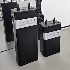 Nouvelle table de travail en cuir tendance pour salons de <span class=keywords><strong>coiffure</strong></span> et instituts de beauté, avec armoire de rangement pour shampoing - Product Image 1