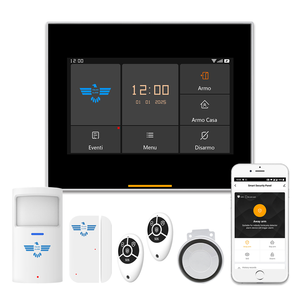 Système d'alarme domestique sans fil 4G + WiFi avec écran tactile micro de 4,3 pouces, compatible avec l'application Tuya Smartlife - Product Image 2