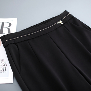 <span class=keywords><strong>Pantaloni</strong></span> Elasticizzati <span class=keywords><strong>Neri</strong></span> da <span class=keywords><strong>Donna</strong></span>, Vita Elastica, Gamba Dritta, Stile Business Casual - Product Image 5