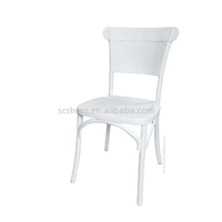 Chaise de mariage en plastique durable, chaise d'activité de luxe en bambou blanc, pour hôtels, traiteurs, mariages, utilisation extérieure